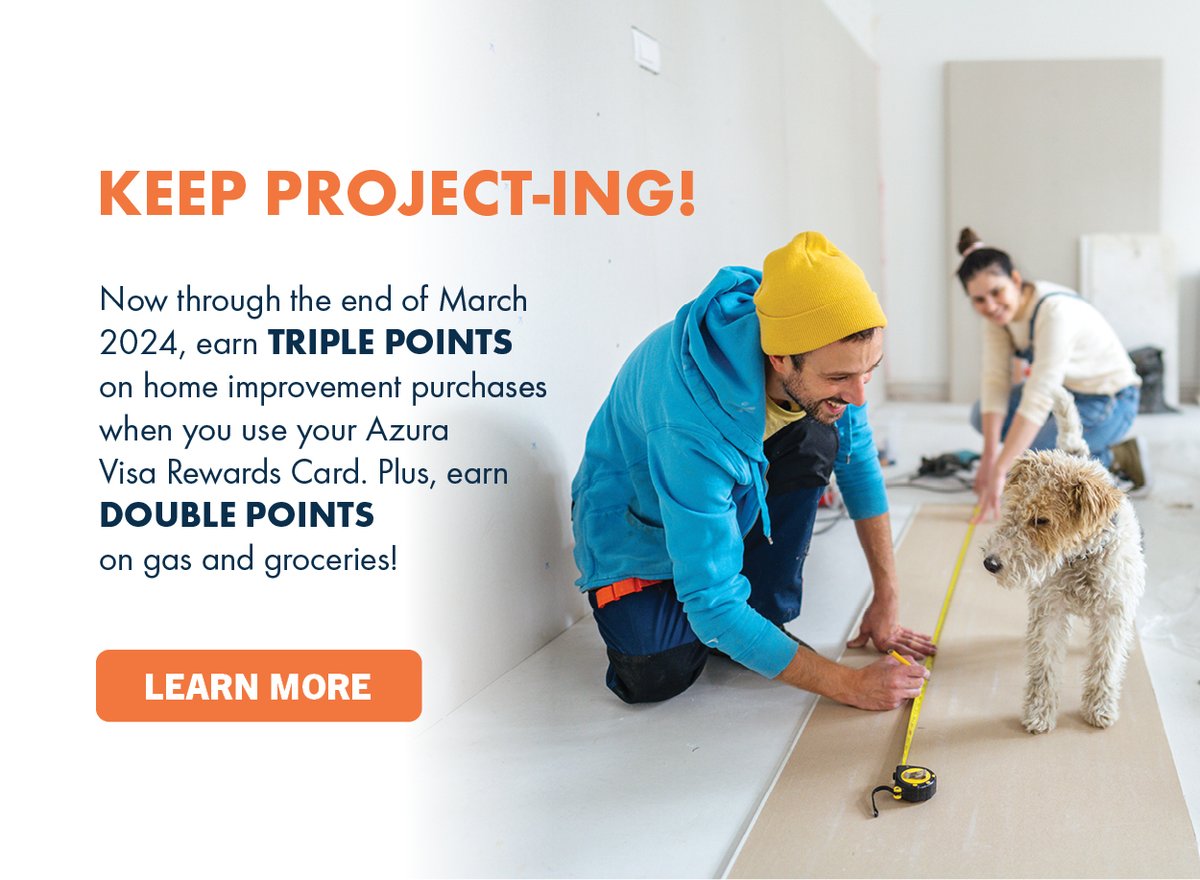 Earn triple points on home improvement purchases in March!